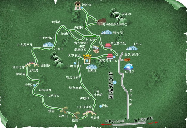 碧峰峽動物園地圖